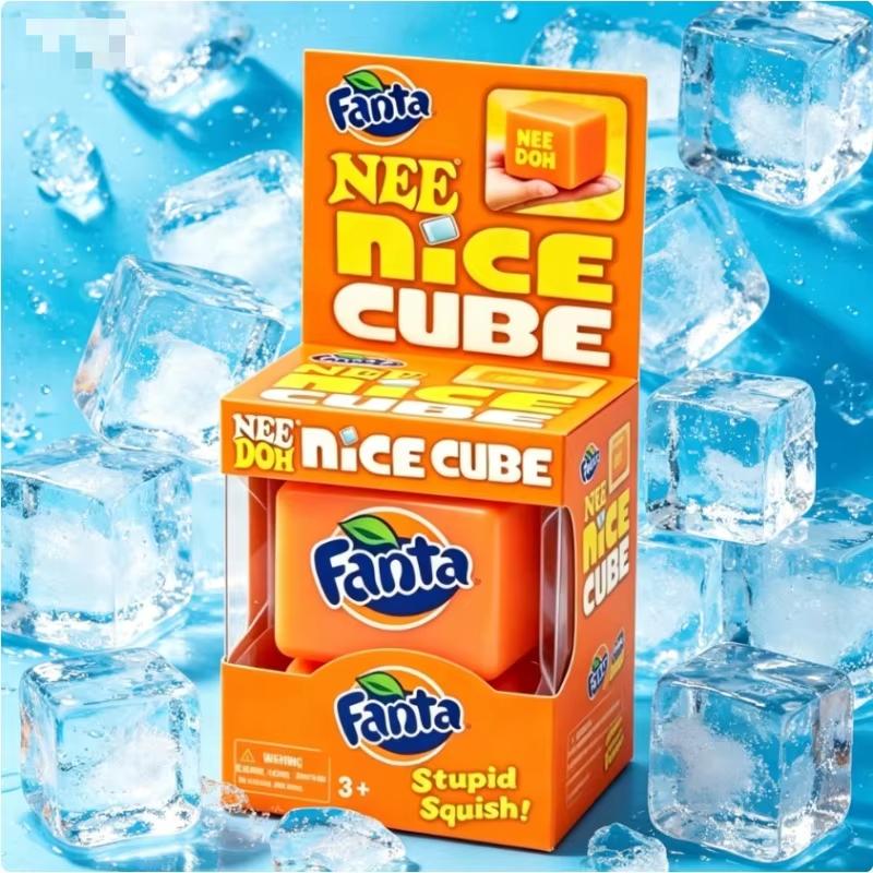 Schylling Nee Doh Nice Orange Cube Soft Sensory Fidget Toy Blind Box Stress Relief Desk Play