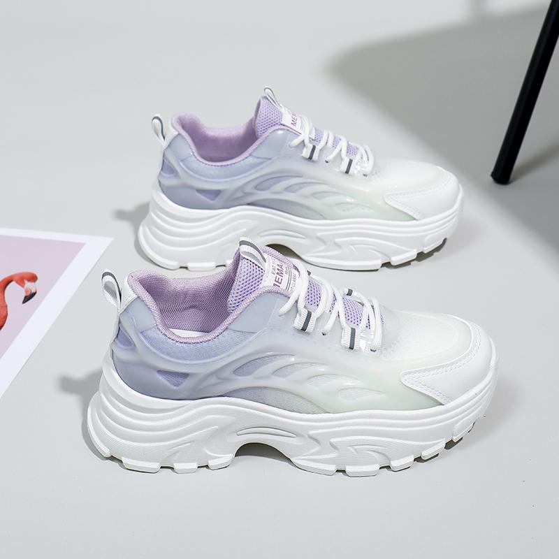 

Women s Versatile Commuting Thick Base Shoes Casual Shoes New Spring Summer 2024 Style Mesh Lining For Women 40 фіолетовий
