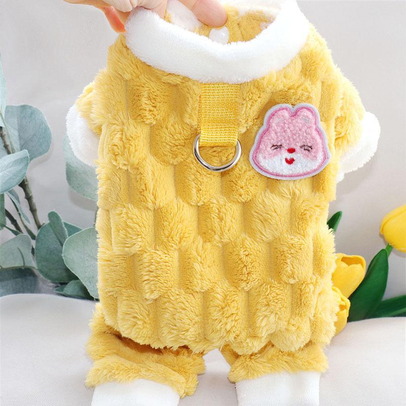 Winter Hundekleidung für kleine Hunde Bichon Teddy Zwergspitz Schnauzer Polyester Lässig Vierbeiner Winterstil Cartoon Stickerei