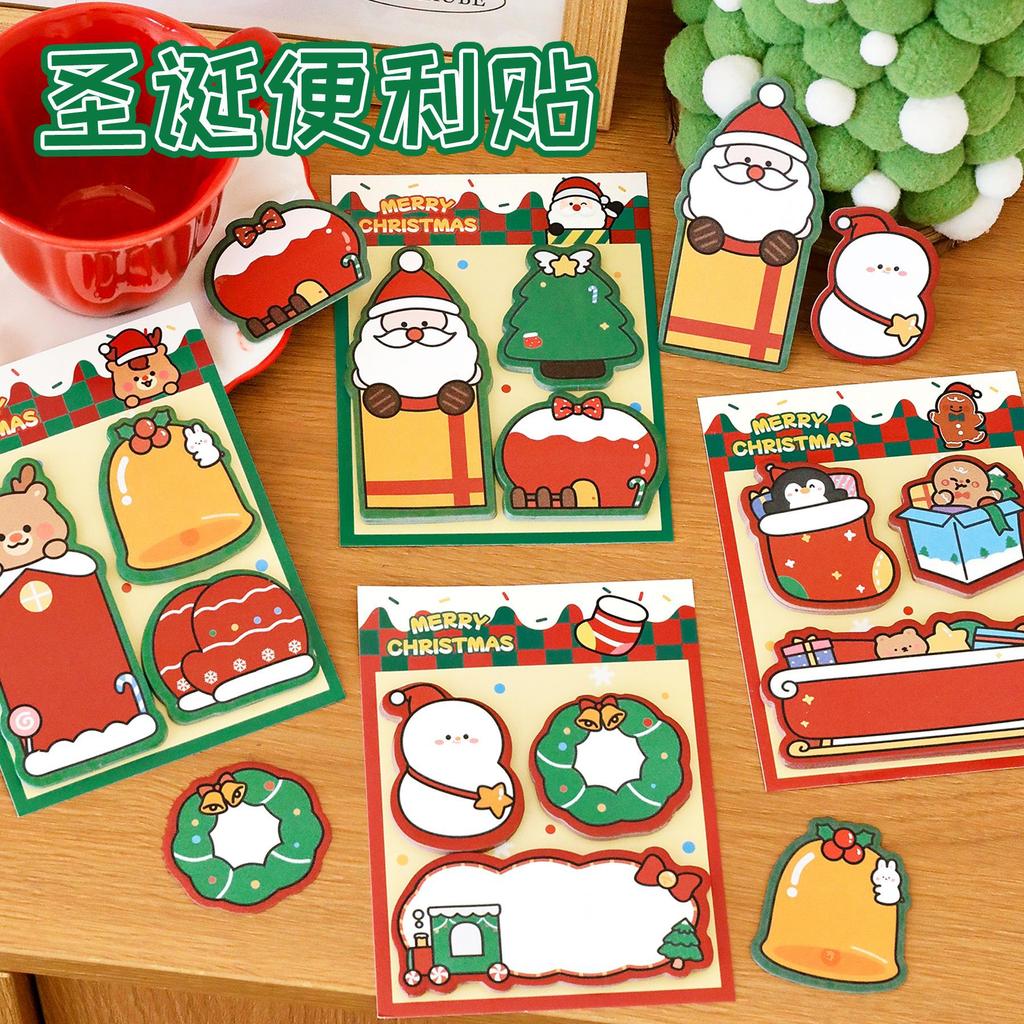 Ins Christmas Combination Post Notes Student Cute Message N Times Cartoon Message Sticky Note Post Christmas Gift Memo Pad