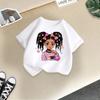 Girls' Cartoon Print Casual Round Neck Short-Sleeve T-Shirt - Summer Collection
