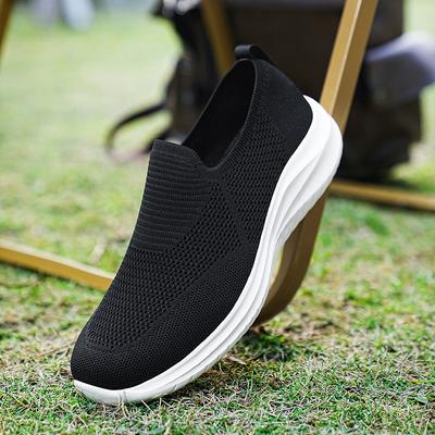 Feet Fly-woven Sneakers Men's Large Size Four-season Shoes Summer Breathable Casual Sneakers One Pedal