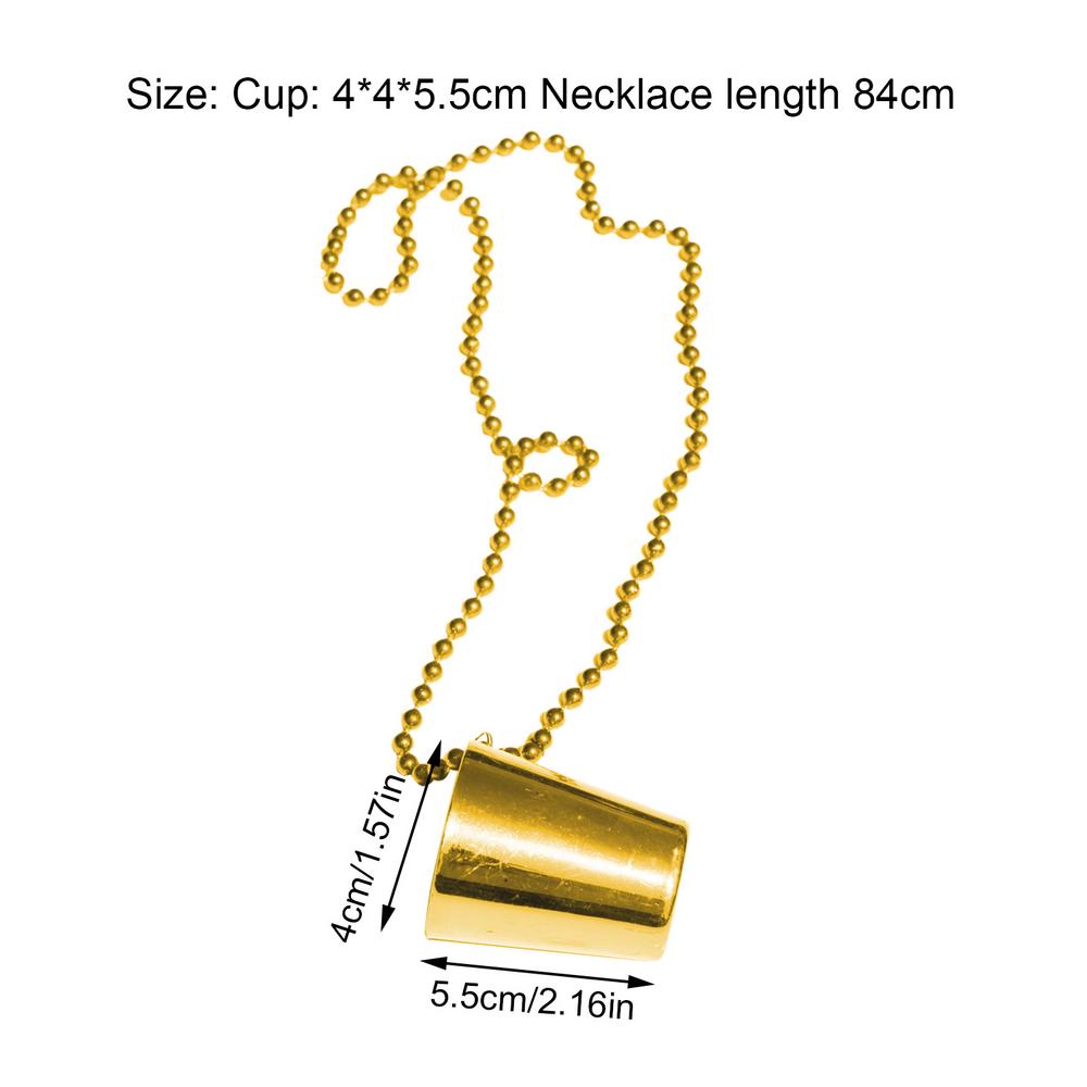 Bachelorette Bride Party Shot Glasses Necklace Cups Plastic Shot Glass Beaded Necklace For BBQ Beach Holidays Party Decoration