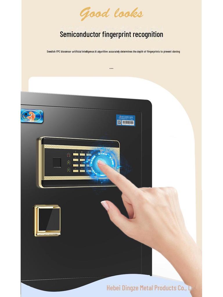 Tiger Brand All-Steel Fingerprint Safe for Home/Office - Anti-Theft Small Safe Deposit Box
