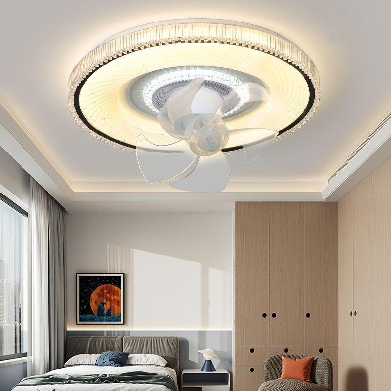 Invertorové LED osvětlení stropního ventilátoru Jídelna Elektrická lampa ventilátoru otočná o 360° Měděný motor pro domácnost Světlo stropního ventilátoru
