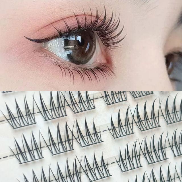 Bonnie Wisp - Кластеры накладных ресниц  Колючий  - Мультипак M-97 - Black