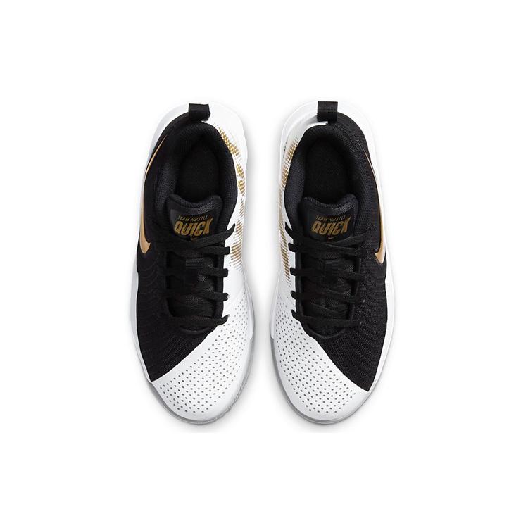 Nike Team Hustle Quick 2 Black Metallic Gold GS AT5298-010
