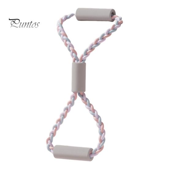 

Фитнес-лента сопротивления Figure 8 с противоскользящей ручкой, портативная, для мужчин и женщин, для растяжки плеч, силовых тренировок, эластичный плетеный ремень розовый/синий