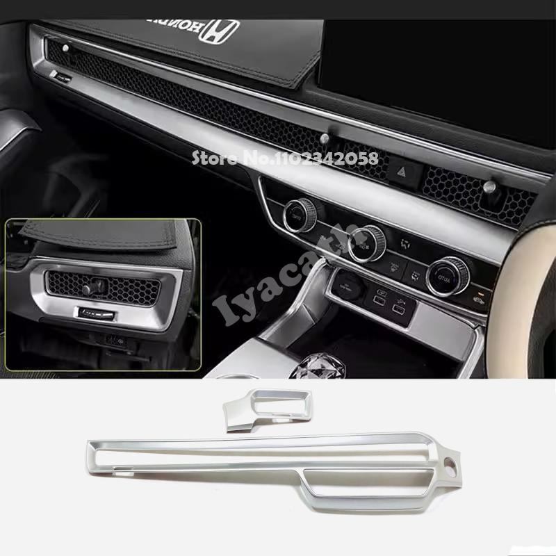 For Honda Civic 11th Gen   ABS Interior front dashboard Air Condition Switch Outlet Frame Central Control Strip trim