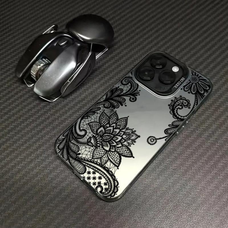 

Fashion Lace Design Electroplate Phone Case For iPhone 17 Air 16 Pro Max 15 14 13 12 11 16E XS X XR 8 7 Plus Shockproof Cover iPhone 13 Pro