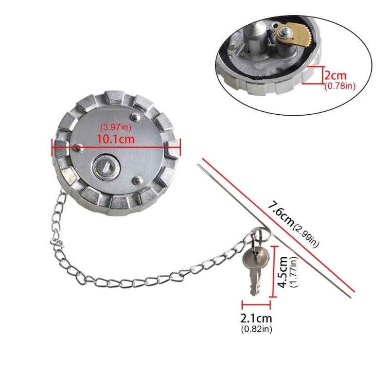 Locking Fuel Cap K071-385-1234 SNV431089 Fuel Tank Cap Lid with Keys Truck Accessories Easy Installation