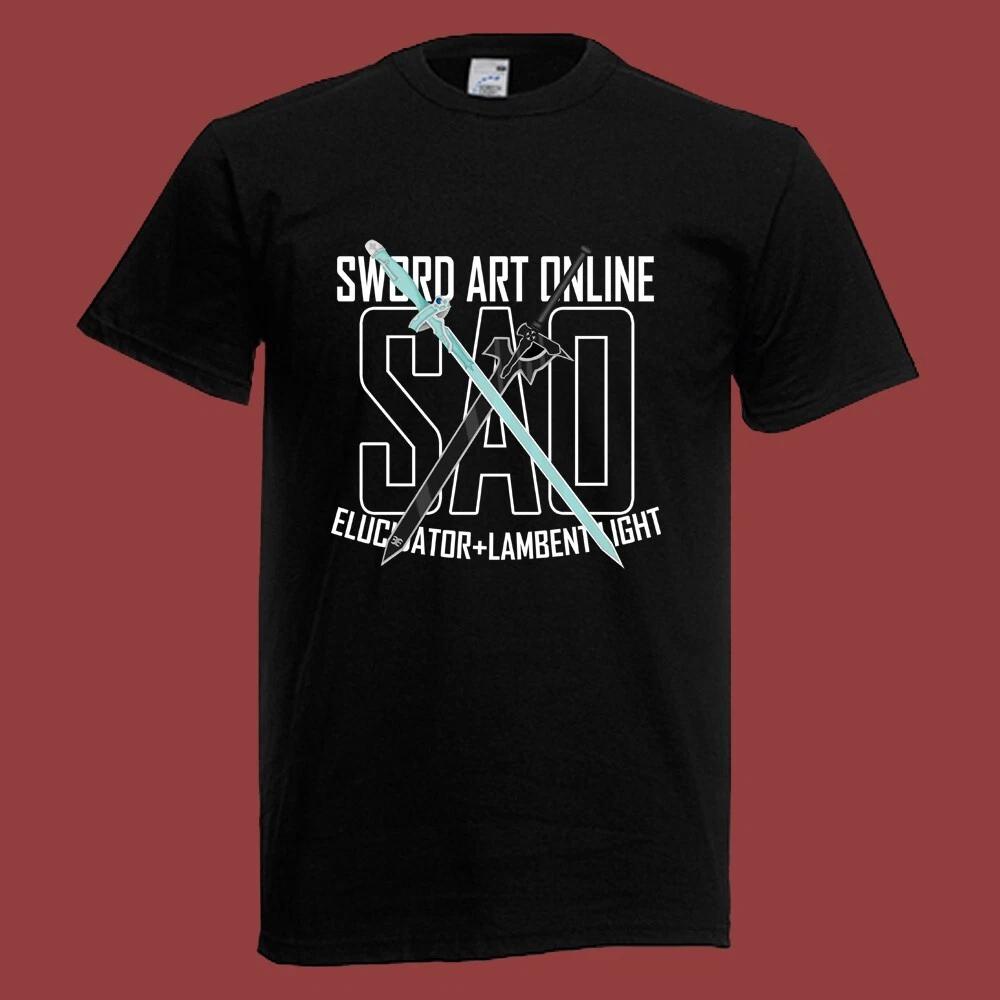 Sword Art Online SAO Anime Men s Black Size S-5XL 4XL