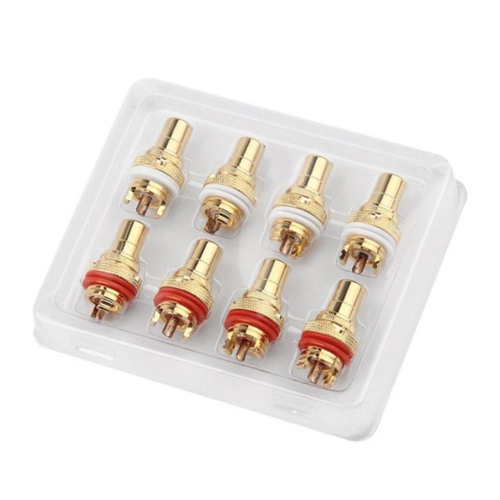 Audiophile RCA Jack Plug Copper Rhodium/Gold Plated CMC RCA Socket for Speakers Terminals Audio Wire Connectors Panel RCA Female