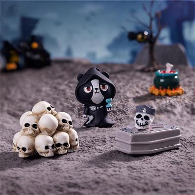 Kreative Halloween Horror Skelett Sarg Micro Landschaft Ornamente Party Requisiten Auto Schreibtisch Dekorationen DIY Harz Zubehör Geschenke