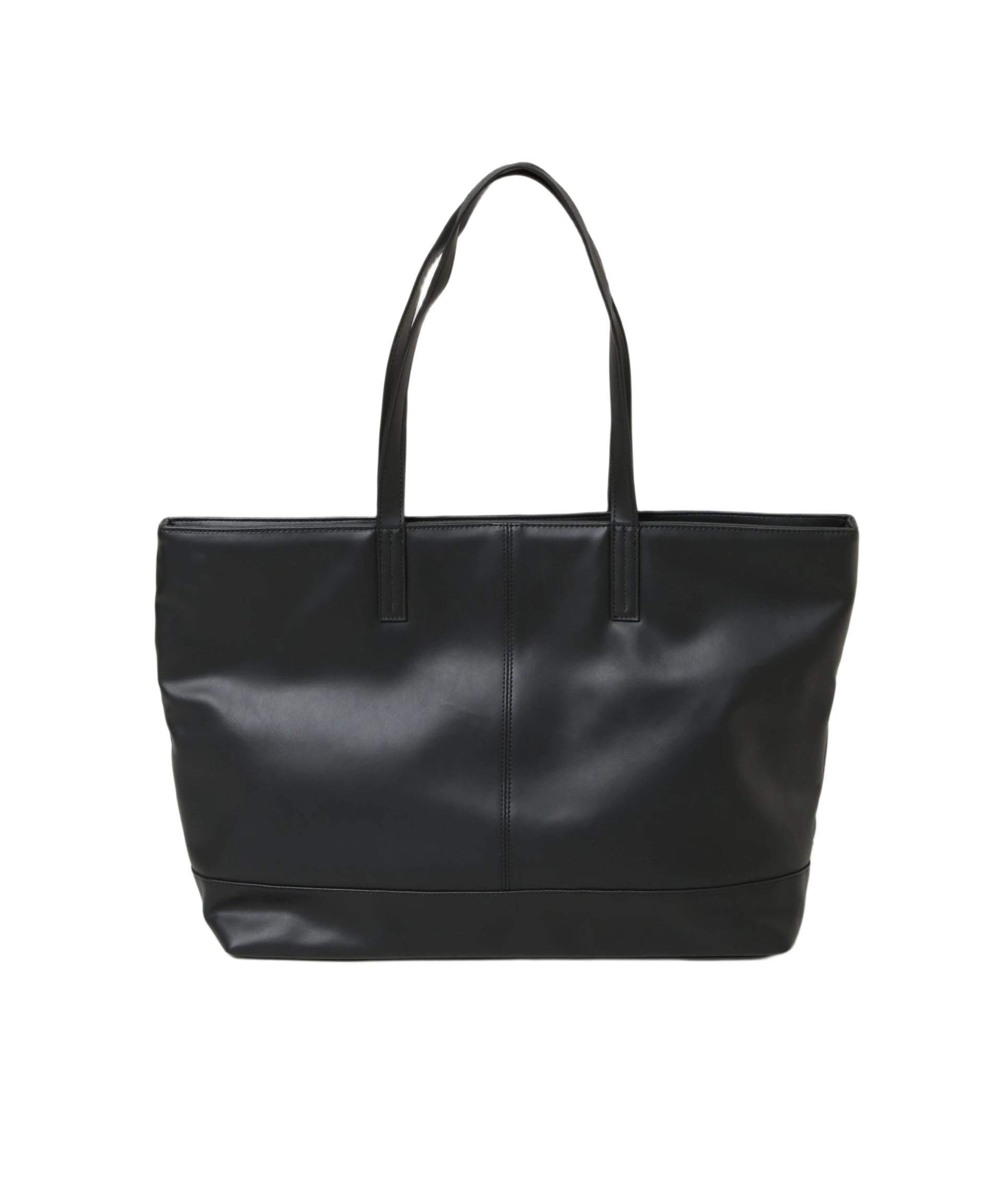 

Nano Universe Synthetic Leather Tote Bag, Large Capacity, Business Tote Bag for Men, Perfect for Commuting, F 010, Black, 672-5232201 (Web Exclusive)