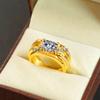 Moissanite Oval Cut With 925 Sterling Silver Gold Plated Ring For Men's #B280 JL375681927611