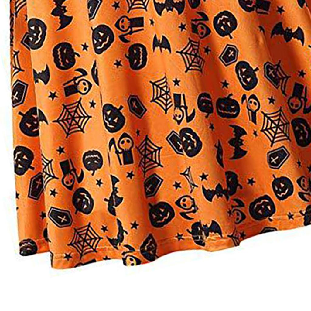 Women Casual Fashion Long Sleeve   Printed Halloween Dress
