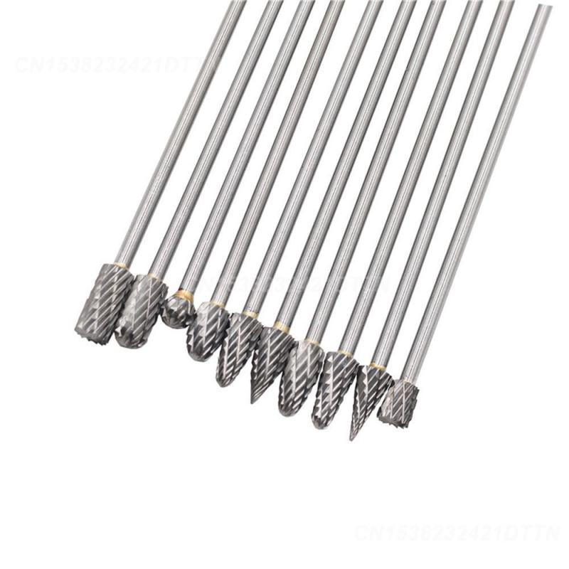 1~4 STÜCKE Hartmetall Präzise Scharf Hartmetall Rotationsfeile Rotationsfeile Hochleistungs-Spielverändernde Metallpolitur