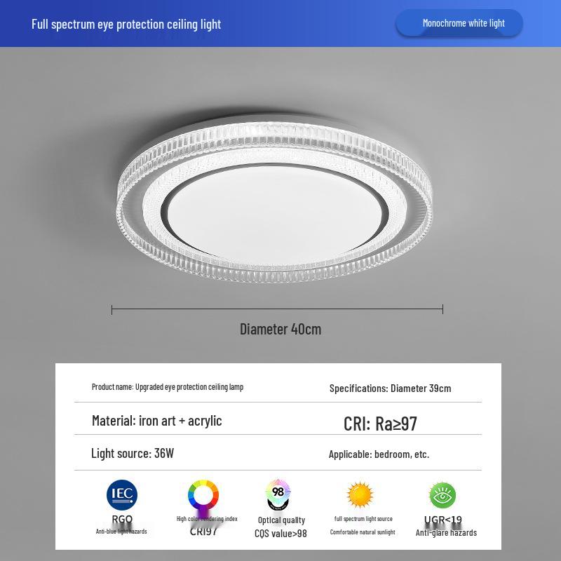 2025 Modern LED Crystal Ceiling Light for Master Bedroom - Minimalist Luxury Design