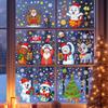 Christmas Party Decorations: Santa Claus, Snowman, Static Cling Deer Stickers, Snowflake Stickers