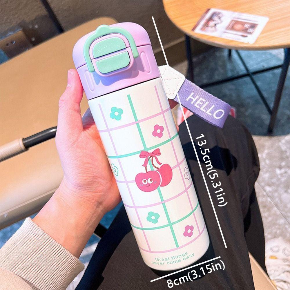 520ml Capacity Thermos Cup Double-layer Vacuum Cup Portable Vacuum Flask  Hot Travel
