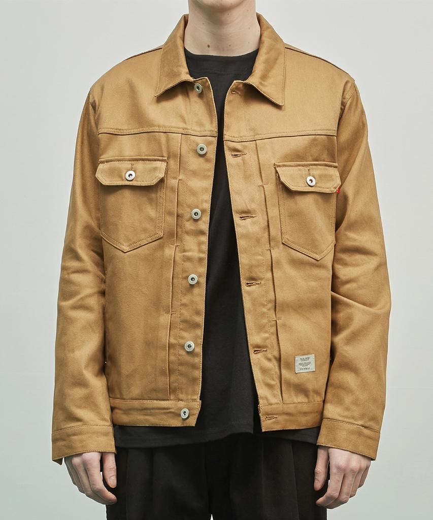 Thestori Cotton Trucker Jacket (Brown)