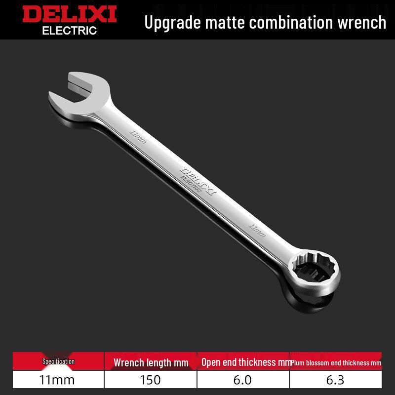 Delixi No. 10-13 Open-End Box-End Double-Ended Wrench Set