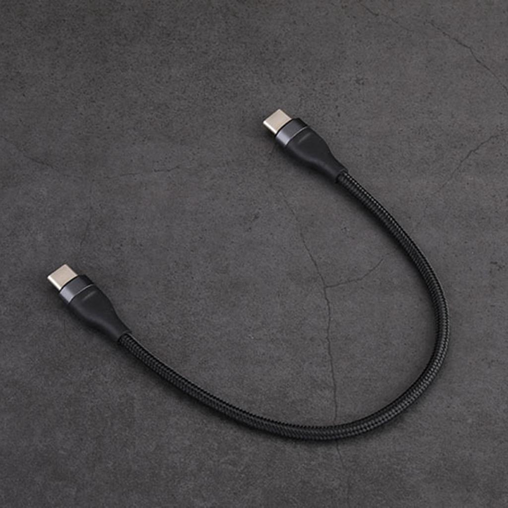 66W USB C Short Charge Cable 25CM for Fast Charging and Data Transfer 480Mbps Nylon Braided Line 25CM