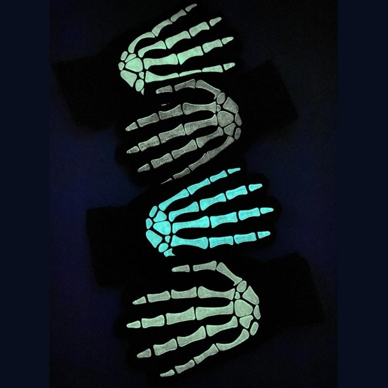 Glowing Hand Claw Gloves Full Finger Gloves Adult Unisex Gothic Knitting Gloves