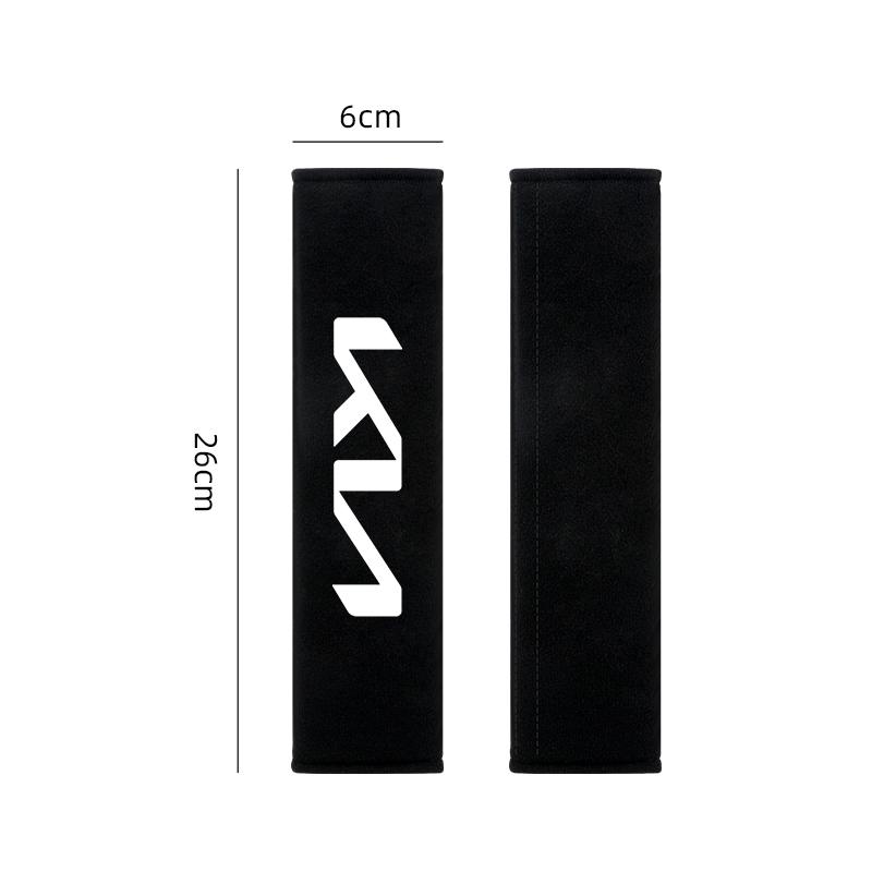 NCUD9 2pcs Cotton Car Seat Belt Cover Protective Shoulders Car Decoration Strap Pad For KIA Ceed Sorento K3 Rio Sportage Soul Picanto