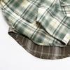 Vintage Korean Style Kids Plaid Long Sleeve Shirt Lightweight Outerwear For Boys Girls
