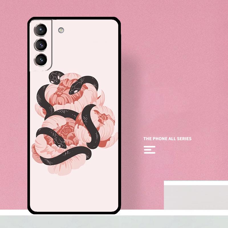 Umělecký obal na telefon s ilustrací hada Pro Samsung Galaxy S25 S26 Ultra S20 S21 S22 S23 S24 S10 Plus S25 FE Kryt Coque