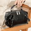 Spring and Summer European and American Boston Bag Genuine Leather Women's Bag Pillow Bag Handbag New Top Leather One Shoulder Cross Span Bag