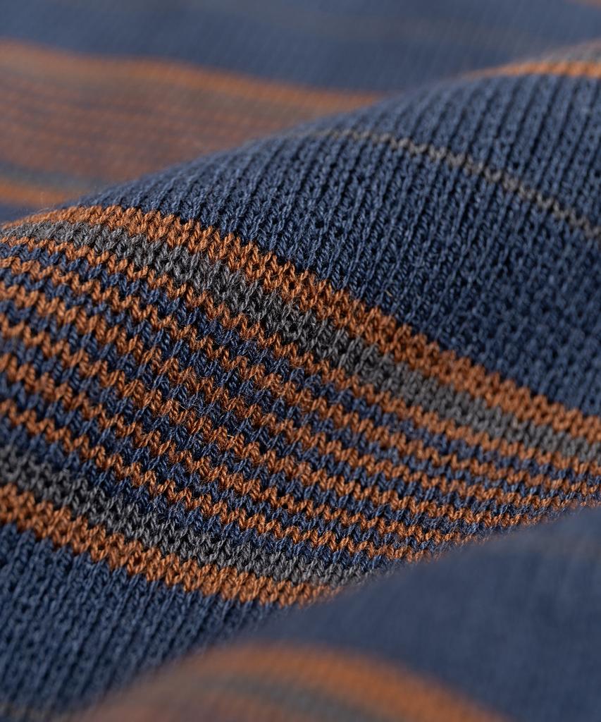 Waildeubeuligseu W23 Knitted Stripe T-Shirt (Blue&Brown)