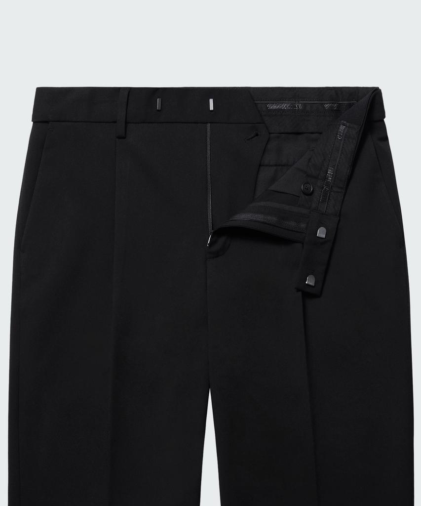 Musinsa Standard Wide Hidden Banding Slacks [Black]