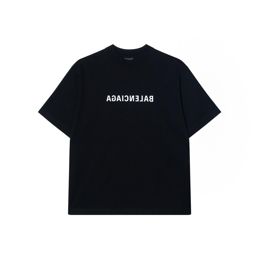 Balenciaga SS22 T Shirt Loose Fit Unisex Black 612966TNVR21070