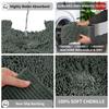 1/2Piece Loop Bath Mats for Bathroom Non Slip Chenille Bath Mat Set Rugs with Water Absorbent Pedestal Bathmat Shower Toilet Mat