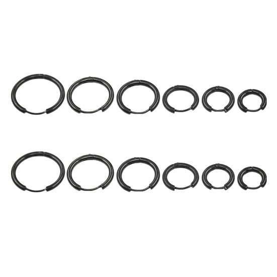 1 Pair Stainless Steel Fashion Punk Unisex Ear Hoop Circle Earrings Jewelry Gift