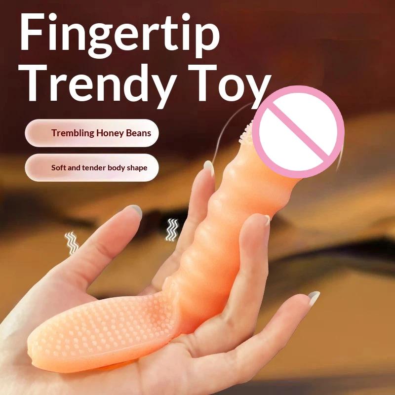 Finger Sleeve Vibrator G Spot Massager Orgasm Nipple Vagina Clitoris Stimulator Sex Toys For Women Couples Dildo Sex Shop