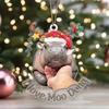 Cartoon Christmas Baby Hippo Ornament Mini Hippo Christmas Tree Decorations  Bedroom Decor
