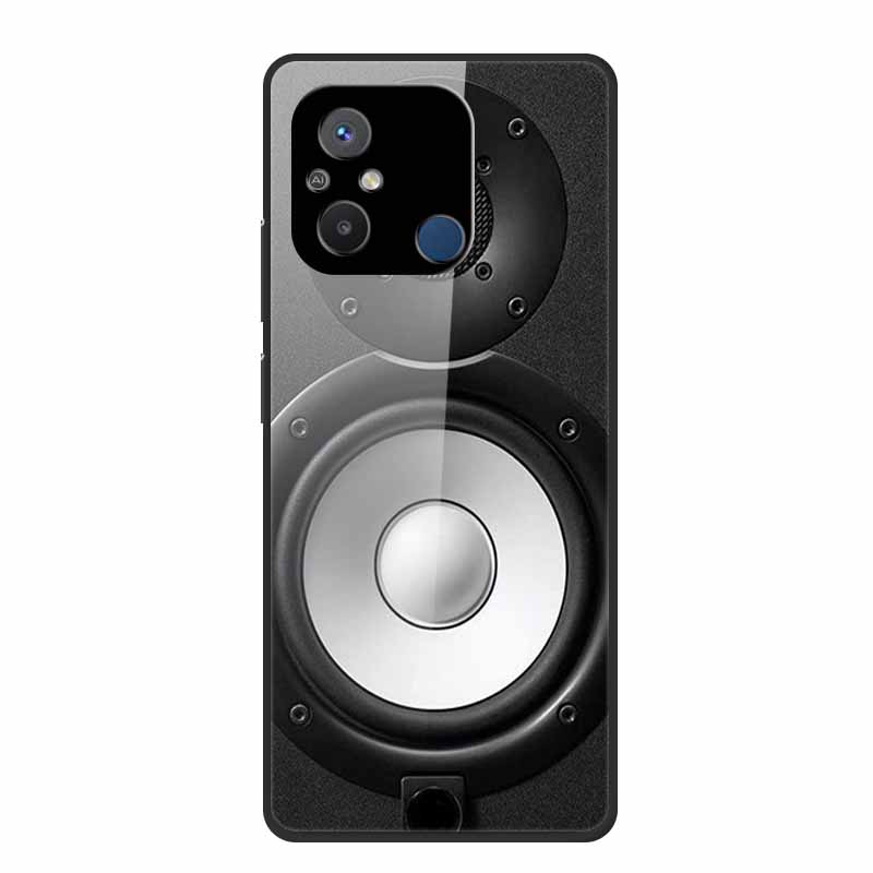 Gehärtetes Glas Case für Redmi 12C Rückabdeckung Hartschalen Case für Xiaomi Redmi 12C 4G Handyhülle Redmi12C Fundas 22120RN86G Cooler Stoßfänger