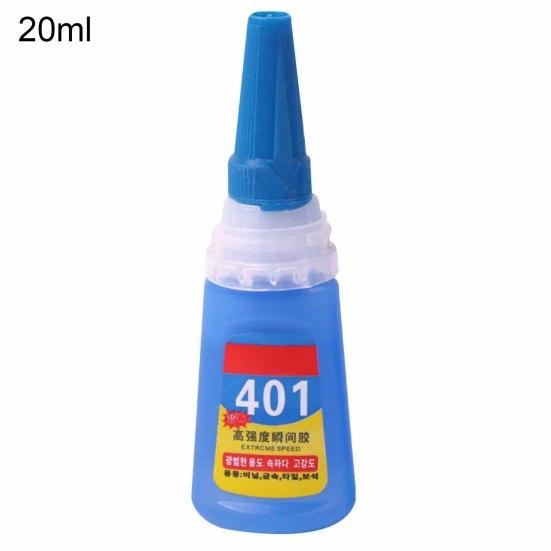 20ml 40ml Universal 401 Glue Strong Adhesion High Temperature Resistance Widely Used Useful Super Glue Wood