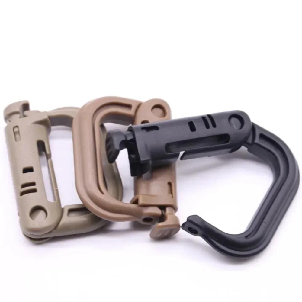 1PCS D-Ring Multitool Grimlock Multipurpose Locking Carabiner Clips Hanging Hook Backpack Buckle Attach Snap Lock Camp Keychain