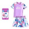 Plus Size Kids' Quick-Dry UPF50+ Swimsuit: Comfortable, High Elasticity, Non-Binding Sun Protection for Chubby Kids, Short & Long Sleeve Options