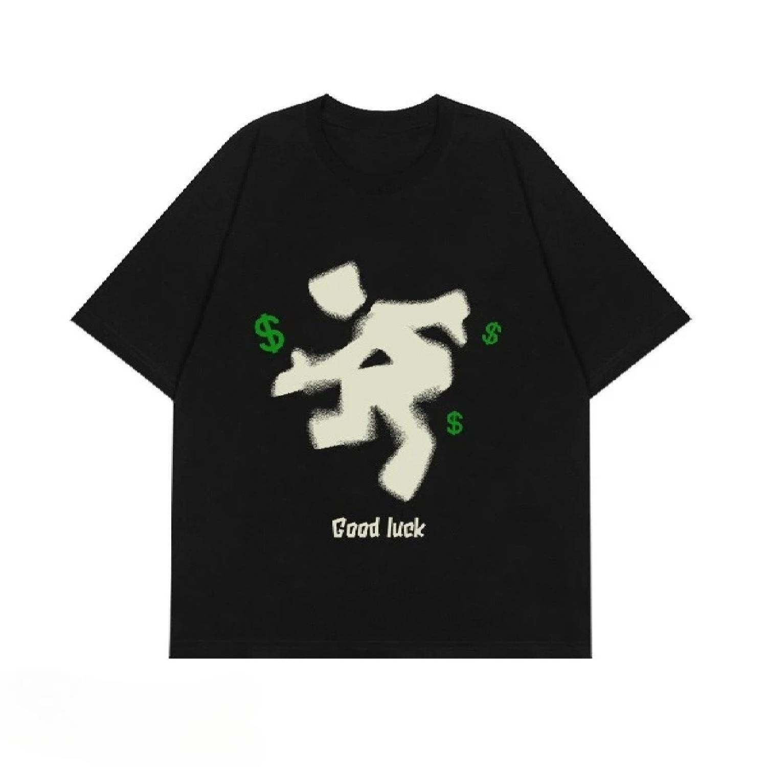 

Summer clothes Retro Heavyweight Hip-hop Art Graffiti Design Print Tees High Street Trend Niche Short Sleeve Children s Clothing XXXXXL