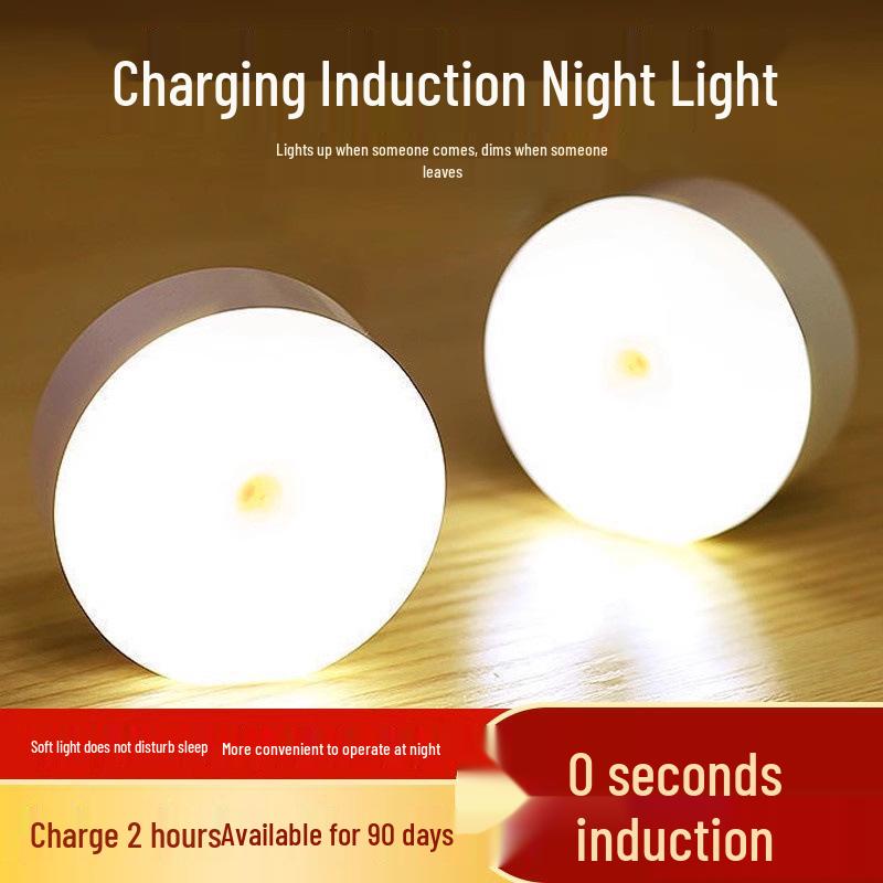 Rechargeable Smart Sensor Night Light for Bathroom, Stairway & Corridor - Energy Saving