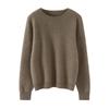 Women's Pure Cashmere Round Neck Sweater - New Fashion, Solid Color, Versatile Warm Knit Pullover