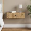 Wall Mounted Side Table Artisan Oak 59 X 34.5 X 17 Cm