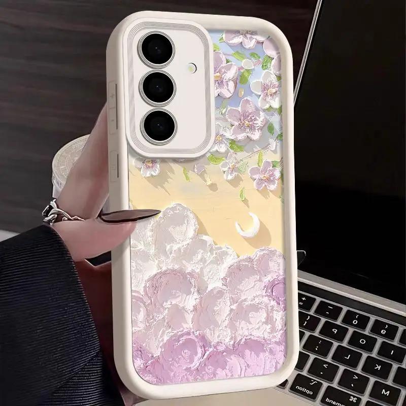 Smile Daisy Flower Print Phone Case for Oneplus 12 11 12R 11R 10R 8T One Plus NORD CE 2 3 4 LITE Soft Camera Protective Cover