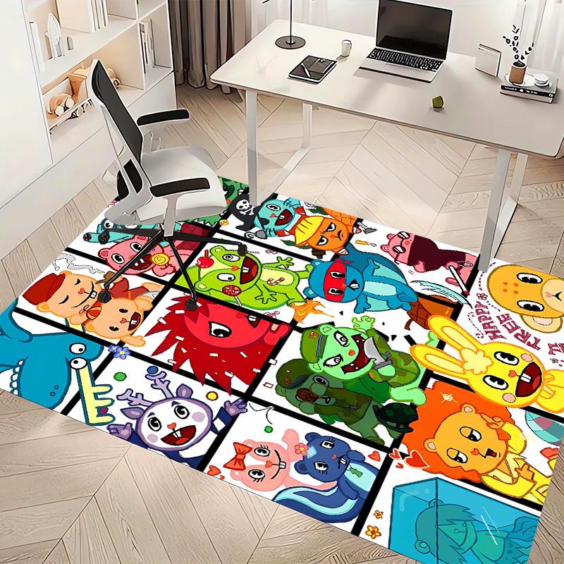 Happy Tree Friends2 Printed Absorbent Washable Carpet, Non-Slip Bathroom Mats, Kitchen Rugs, Yoga Mat,Living Room Entrance, Camping Picnic Rugs